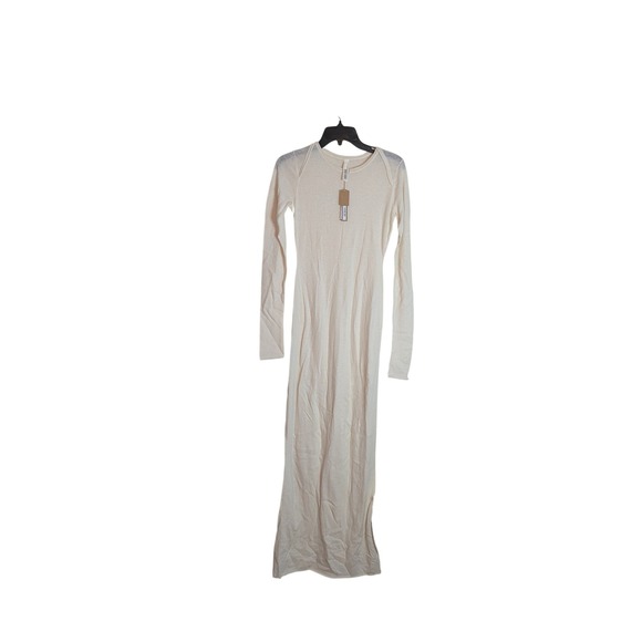 SKIMS Dresses & Skirts - SKIMS Sheer Cashmere Long Sleeve Maxi Dress Egret Cream White DS-DRS-10286W S